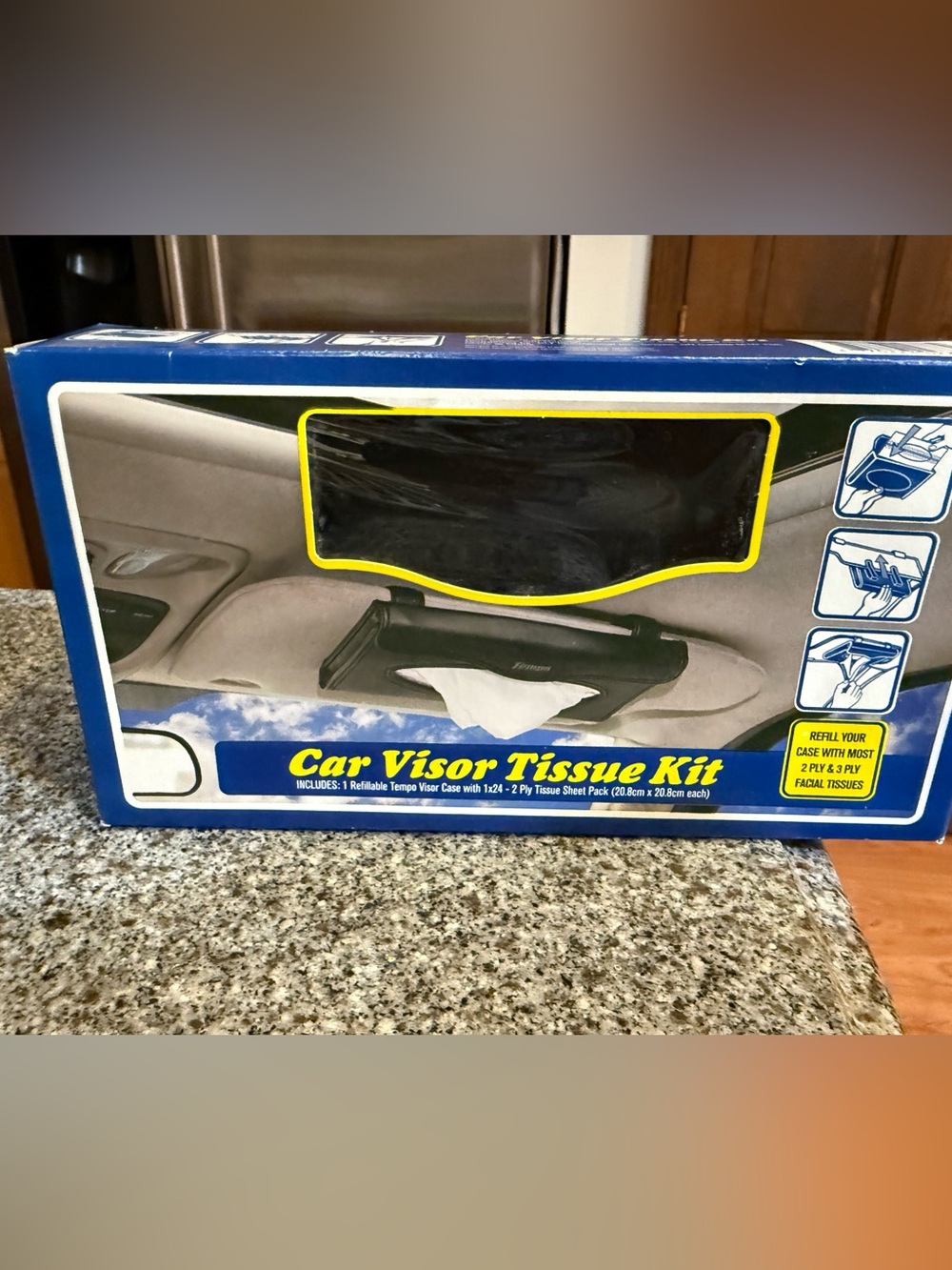 Car Visor Tissue Kit - Black